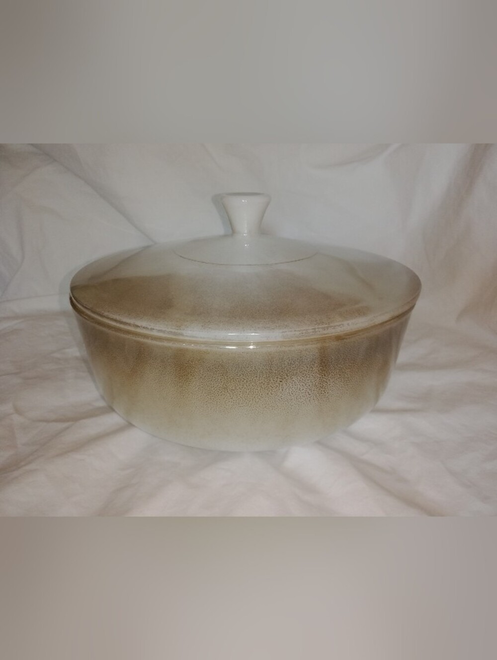 Vintage Federal Glass 3 1/2 Qt Mesa Casserole Bake Dish With Lid Retro